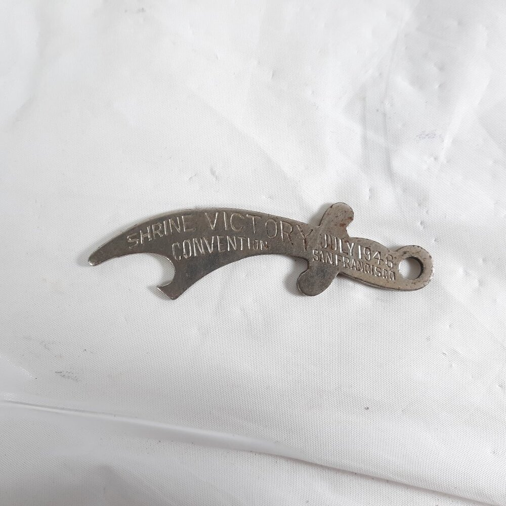 Shrine Victory Convention 1946 Burgermeister Beer Francisco Bottle Opener
